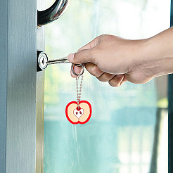 30 шт. ПВХ анти-потеряющийся чехол для ключей подвеска украшения HJEW-GO0001-06