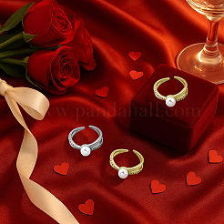 4 шт. 2-х цветные латунные микропаве кубические цирконии регулируемые манжеты открытые кольца RJEW-HY0001-26