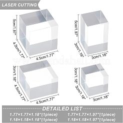 4 шт. 4-х стилевых акриловых подставок для ювелирных изделий ODIS-OC0001-38