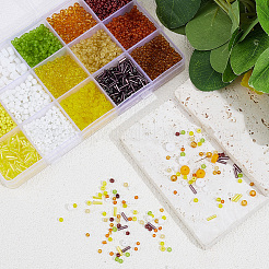 15 Stil Glas Rocailles & Stiftperlen&nbsp;SEED-PA0001-14D