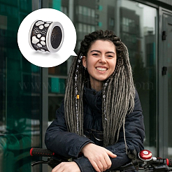 10шт столбик с отпечатком лапы 304 нержавеющая сталь европейские бусины STAS-UN0060-10