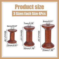 12 шт. 3 вида деревянных шпуль&nbsp;WOOD-WR0001-20