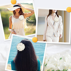 Атласный цветок для аппликаций с орнаментом&nbsp;FIND-WH20033-070B