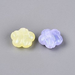 Perles acryliques transparentes bicolores lumineuses&nbsp;OACR-Q199-44