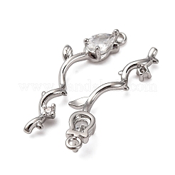 Латунные микропаве прозрачные подвески с фианитом&nbsp;KK-Z112-47S