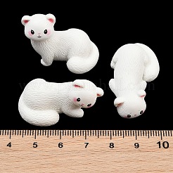 Miniaturfiguren von weißen Frettchen aus Kunstharz&nbsp;RE-CBA17C4-15