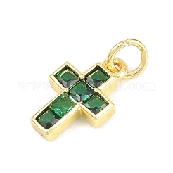 Ottone micro spianare pendenti zirconi&nbsp;KK-F938-24A-G