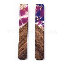 Большие подвески из прозрачной смолы и орехового дерева RESI-TAC0017-70-A05