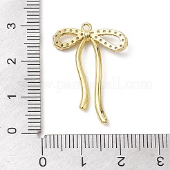 Placage de crémaillère en laiton micro pavé pendentifs en zircone cubique claire&nbsp;KK-H463-12G
