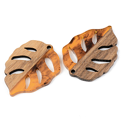 Ciondoli in resina e legno di noce a tema autunnale&nbsp;X-RESI-S389-003A-A01