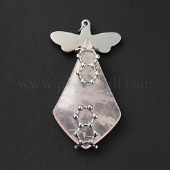 Природного розового кварца подвески G-G870-02P