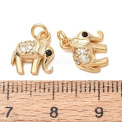 Charms in ottone con micro pavè di zirconi neri&nbsp;CU-K002-15G