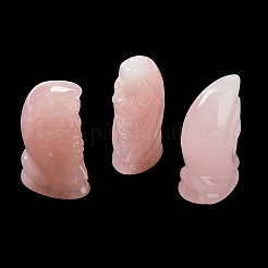 Figurines de crâne de guérison sculptées en quartz rose naturel&nbsp;G-H288-04-11