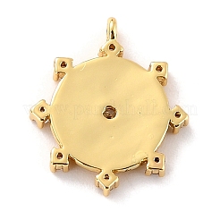 Кулоны из экологически чистой латуни с прозрачным кубическим цирконием ZIRC-C027-06G-01-RS