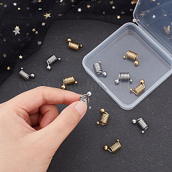 12 шт. 2 цвета 316 хирургическая нержавеющая сталь европейские бусины STAS-DC0007-89