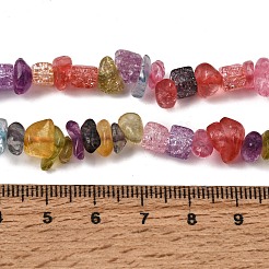 Synthetischen Knistern Quarz-Chips Perlen Stränge&nbsp;G-L154-24