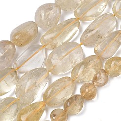 Нити из нагретых натуральных цитриновых бусин&nbsp;G-L650-I01-01