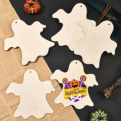 Незаконченные деревянные подвесные украшения на тему хэллоуина&nbsp;HJEW-WH20003-47B