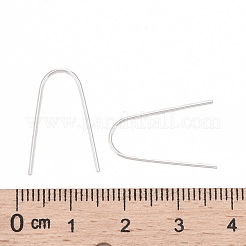 ロジウムメッキ 925 スターリングシルバー ピアスフック  プラチナ  20x13.5mm  ピン：1mm&nbsp;STER-G014-01P
