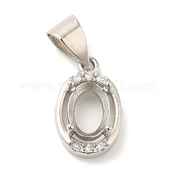 Подвеска из латуни с кристаллами и стразами в оправе кабошон&nbsp;LS-KK-D033-06P