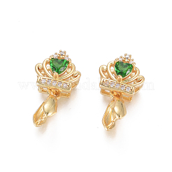 Латунь микро проложить кубический цирконий ZIRC-L093-10