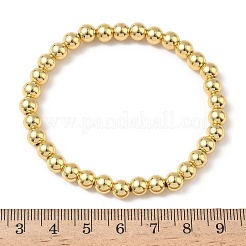 Stretch-Armbänder aus Messing mit runden Perlen für Männer und Frauen&nbsp;BJEW-B148-05D-G