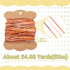 Cordons en polyester ciré à dégradé de couleurs de 50 m&nbsp;YC-TADJ0001-04D