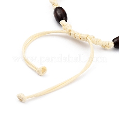 Bracelets de perle tressés en corde de polyester ciré coréen ajustable&nbsp;BJEW-JB05438-02