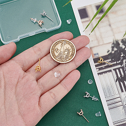 3 пара 3 цветов 925 фурнитуры для сережек-гвоздиков из стерлингового серебра&nbsp;FIND-PH0025-90