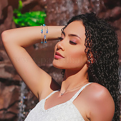 200шт 10 цветные гальванические стеклянные бусины EGLA-KS0001-02