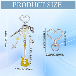DIY-Gitarren-Schlüsselanhänger-Bastelsets&nbsp;DIY-SC0033-63