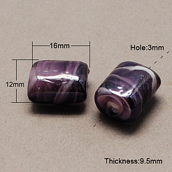 Perles vernissées manuelles&nbsp;X-LAMP-S018-M