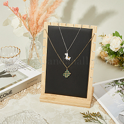 Бамбуковые стенды-органайзеры для ожерелья с наклонной спинкой NDIS-WH20007-01B-02