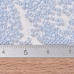 MIYUKIデリカビーズ  シリンダー  日本製シードビーズ  11/0  （db1537)不透明なライトスカイブルーセイロン  1.3x1.6mm  穴：0.8mm  約10000個/袋  50 G /袋&nbsp;SEED-X0054-DB1537
