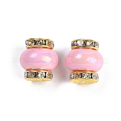 Бусины из смолы с латунными стразами рондель KK-H490-05G