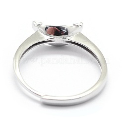 Регулируемые закрепки колец-штифтов из стерлингового серебра с родиевым покрытием STER-I016-008P