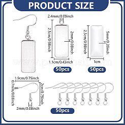 304ステンレススチール製イヤリングジュエリー製作キット  ステンレス鋼色  20~30x10~19x2~5mm  穴：2~2.4mm&nbsp;DIY-UN0006-83