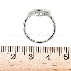 Манжеты из латуни с микро паве кубический цирконий для женщин&nbsp;RJEW-D322-04P