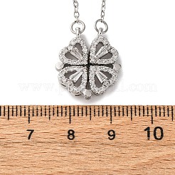 Ожерелья с подвеской из нержавеющей стали 304 «Clover» для женщин&nbsp;NJEW-M107-03P