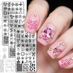 DIY-Nagelkunst-Vorlagen aus Edelstahl&nbsp;MRMJ-WH0092-280