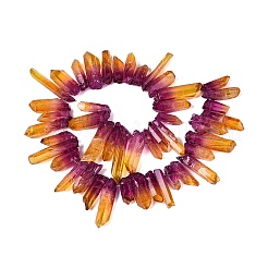 Zweifarbig lackierte Naturquarzkristallspitzen&nbsp;G-Q610-03E