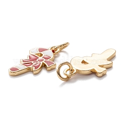 Настоящие позолоченные кулоны из латуни с эмалью 18k&nbsp;LS-KK-A154-08G