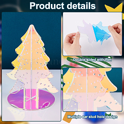 Акриловые серьги цвета радуги EDIS-WH0012-40C