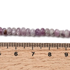 Натуральный лепидолит / пурпурный слюдяный камень бисер пряди&nbsp;G-A294-A01-01