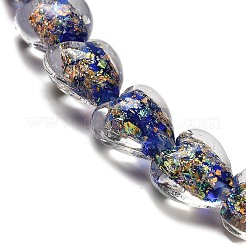 Нити стеклянных бусин из дихроичной фольги ручной работы DICH-U001-03J