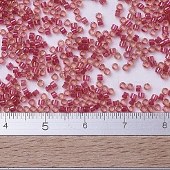 MIYUKIデリカビーズ  シリンダー  日本製シードビーズ  11/0  （db0062)ライトクランベリー裏地トパーズ光沢  1.3x1.6mm  穴：0.8mm  約2000PCS /ボトル  10 G /ボトル&nbsp;SEED-JP0008-DB0062