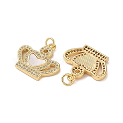 Латунные микро проложить кубического циркония подвески&nbsp;KK-B083-12G