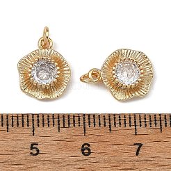 Breloques en laiton Shegrace pavées de zirconiums cubiques transparents&nbsp;XGRQ4D113-659G
