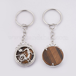 Natürliches Tigerauge keychain&nbsp;KEYC-P041-C09