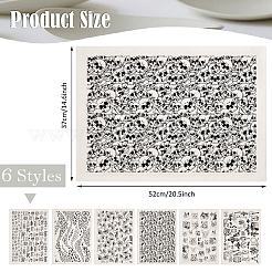 6 шт. 6 стиля бумажных керамических наклеек&nbsp;DIY-SD0002-07E